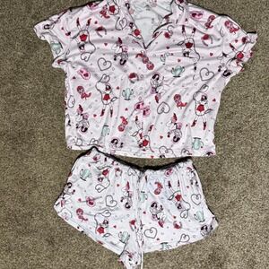 Valentines Day Pajama Set with Cowgirl Graphics Size M (8-10)